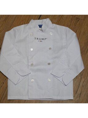 Vtg Trump Kids Hotel Chef Coat Jacket Child Size KM KNG Hospitality Memorabilia